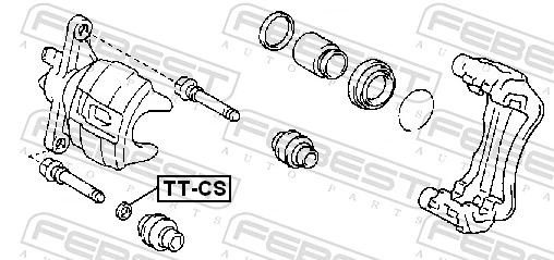 TTCS Febest Втулка супорту гальмівного переднього
