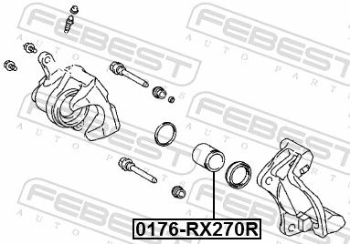 0176RX270R Febest Поршень гальмівного супорта заднього
