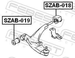 SZAB019 Febest Сайлентблок переднього нижнього важеля