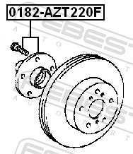0182AZT220F Febest Маточина (передня)