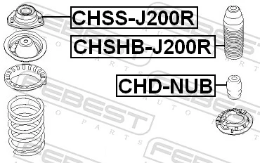CHSSJ200R Febest Опора амортизатора