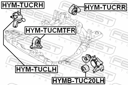 HYMTUCMTFR Febest Подушка передньої опори двигуна