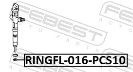 RINGFL016PCS10 Febest Кільце інжектора