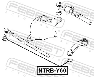 NTRBY60 Febest Пильник рульового наконечника