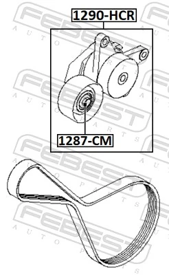 Натяжна планка поліклинового ременя на Hyundai I30  GDH