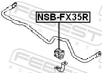 NSBFX35R Febest Прокладка стабільзатора заднього