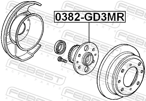 0382GD3MR Febest Маточина задня