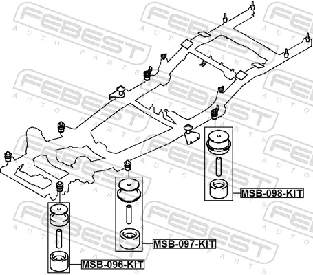 MSB098KIT Febest Передня балка