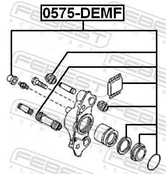 0575DEMF Febest Ремкомплект гальмівної системи