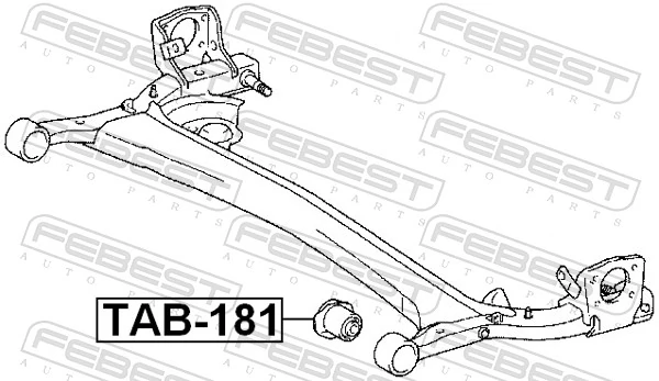 TAB181 Febest Сайлентблок балки моста