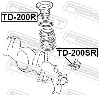 TD200R Febest Буфер заднього амортизатора