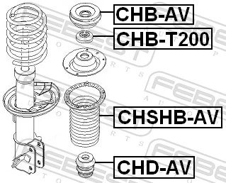 CHBT200 Febest Підшипник опори амортизатора