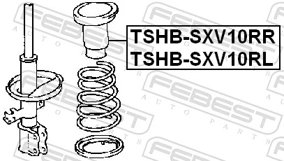 TSHBSXV10RL Febest Пильник стійки задньої