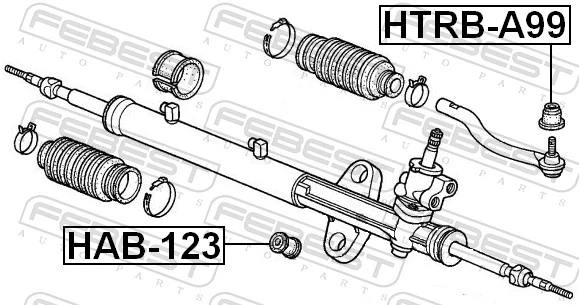 HTRBA99 Febest Пильник рульового наконечника