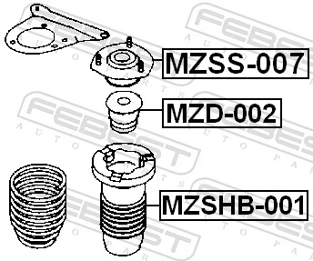 MZSHB001 Febest Пильник стійки передньої