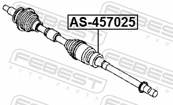 AS457025 Febest Підвісний підшипник карданного валу