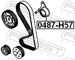 Натягувач ременя ГРМ MD345075 Mitsubishi