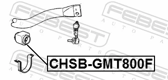 CHSBGMT800F Febest Втулка стабілізатора переднього