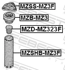MZDMZ323F Febest Буфер-відбійник амортизатора переднього