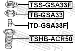TSSGSA33F Febest Кріплення переднього амортизатора