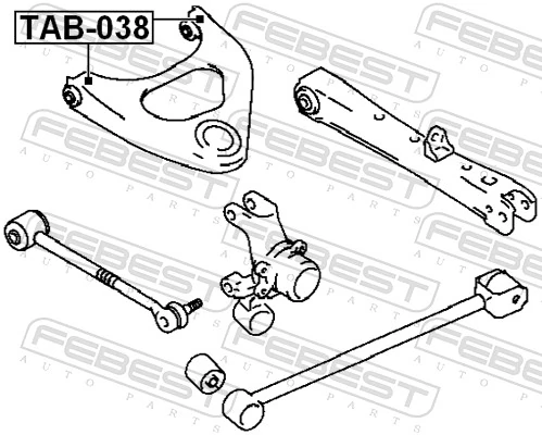 TAB038 Febest Сайлентблок верхнього важеля