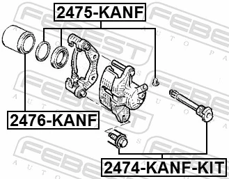 Ремкомплект супорту гальмівного переднього Ford 1048296 ціна, від 8.98 USD