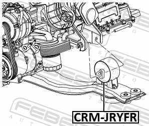 CRMJRYFR Febest Подушка передньої опори двигуна