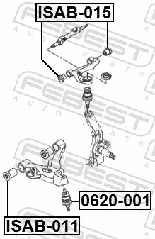 ISAB015 Febest Сайлентблок переднього нижнього важеля