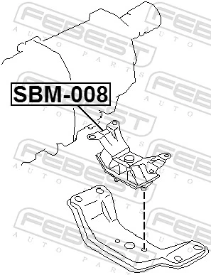 SBM008 Febest Опора кпп