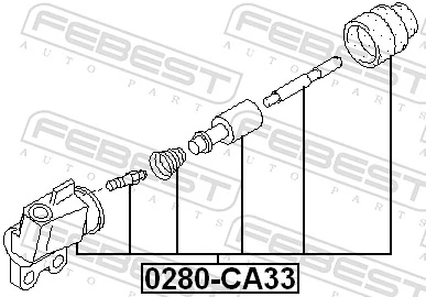 0280A33 Febest Циліндр зчеплення робочий