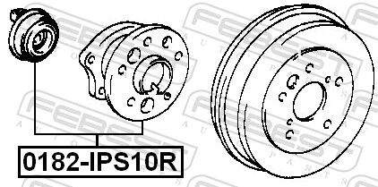 0182IPS10R Febest Маточина задня