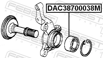 DAC38700038M Febest Підшипник маточини передньої