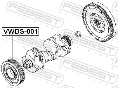 VWDS001 Febest Демпфер колінвалу