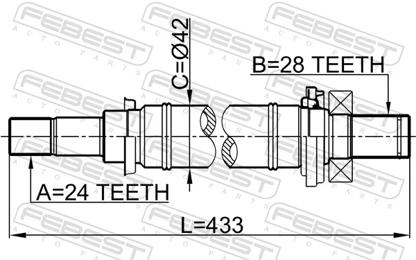 0512M316MT Febest Промвал
