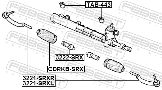 CDRKBSRX Febest Пильник рульової