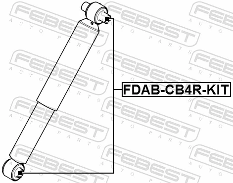 FDABCB4RKIT Febest Сайлентблок амортизатора заднього