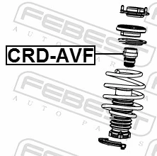 CRDAVF Febest Буфер-відбійник амортизатора переднього
