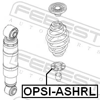 OPSIASHRL Febest Проставка (гумове кільце) пружини задньої, нижня