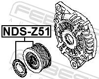 NDSZ51 Febest Обгонна муфта генератора
