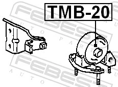 TMB20 Febest Задній сайлентблок двигуна