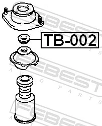 TB002 Febest Підшипник опори амортизатора