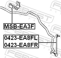 MSBEA3F Febest Втулка стабілізатора переднього