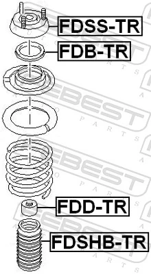 FDDTR Febest Буфер-відбійник амортизатора переднього