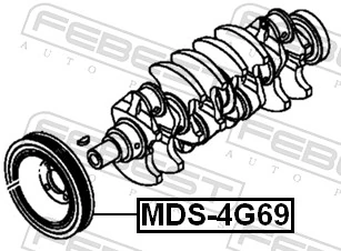 MDS4G69 Febest Демпфер колінвалу