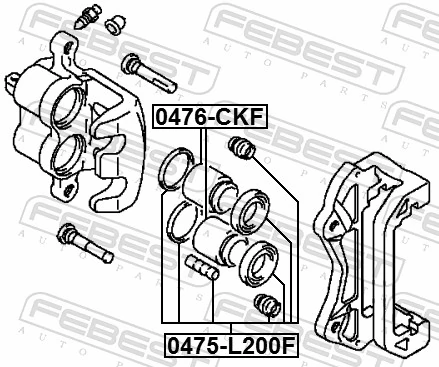 0475L200F Febest Ремкомплект гальмівної системи