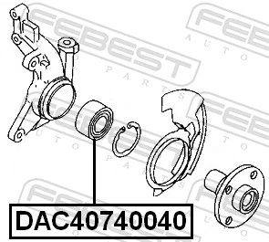 DAC40740040 Febest Підшипник ступиці задньої
