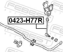0423H77R Febest Тяжка стабілізатора, заднього