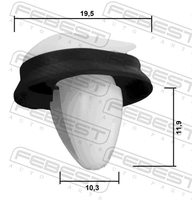 Кліпса (пістон) кріплення молдинга двері AND 30863387 ціна, від 0.43 USD