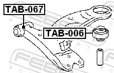 TAB006 Febest Сайлентблок переднього нижнього важеля