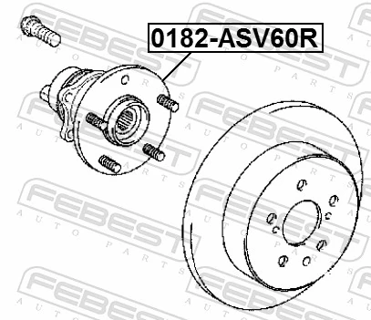 0182ASV60R Febest Маточина задня ліва